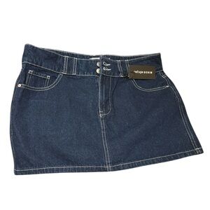 Refuge Denim Mini Skirt in Blue